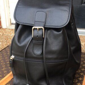 Coach Vintage Leather Black Backpack